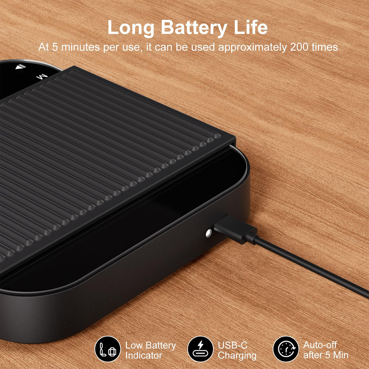 Ultrean durable ABS body with tempered glass top and backlit display