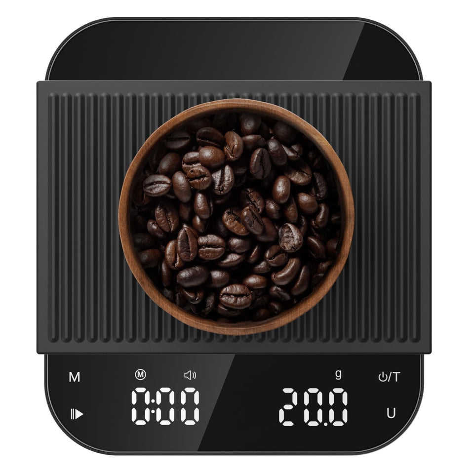 Ultrean coffee scale with timer display for precise brewing control