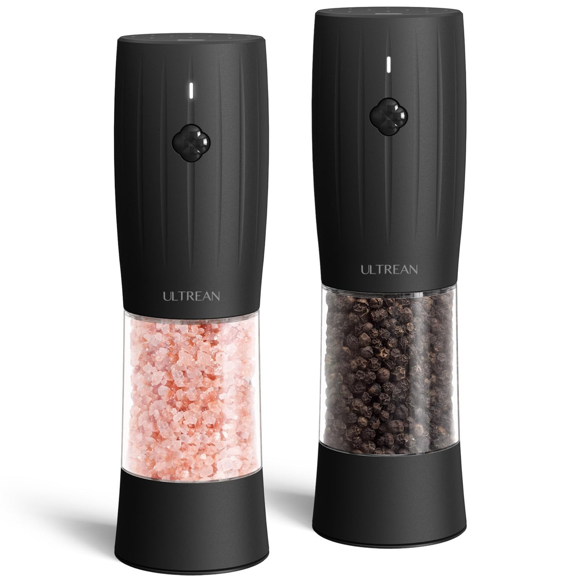 Ultrean electric salt and pepper grinder set with USB-C charging for quick recharge and convenience.