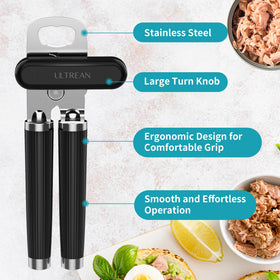 Ultrean manual can opener with heavy-duty stainless steel for lasting kitchen use