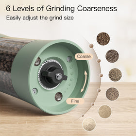 Ultrean one-handed operation grinder lets you grind spices with a single press.
