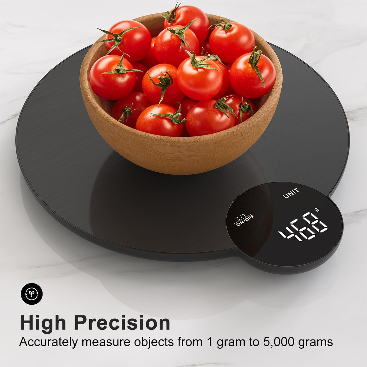 Ultrean precision scale showing batteries included for immediate use.