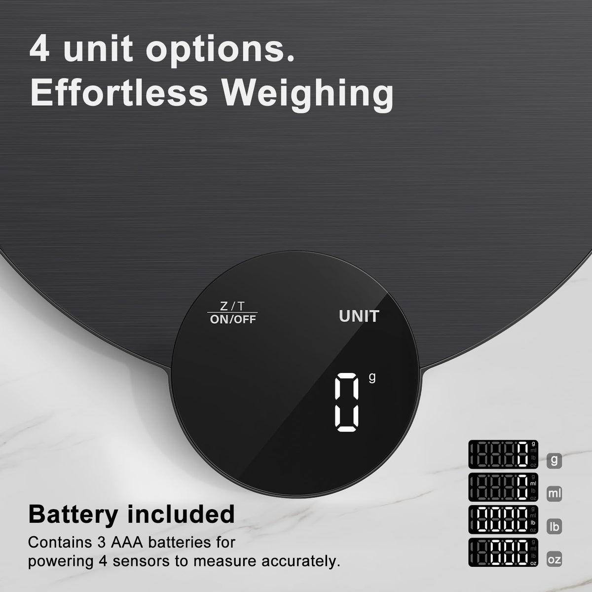 Ultrean stainless steel body safe for direct food contact and easy cleaning.