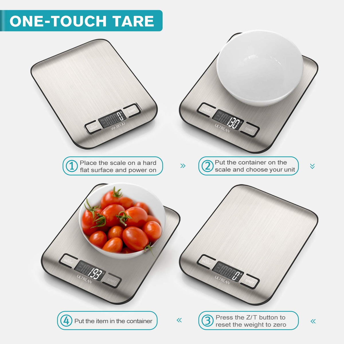 Ultrean stainless steel platform designed for easy cleaning and durability.
