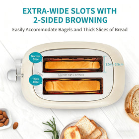 Ultrean defrost mode evenly toasts frozen bread for quick meals.