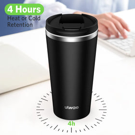 Ulwae travel mug fits car cup holders for easy commuting.