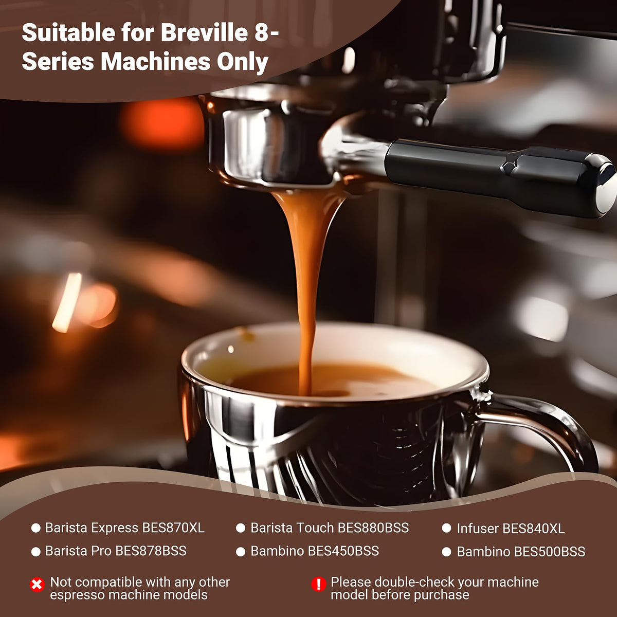 Ulycon bottomless portafilter reveals extraction visibility for real-time adjustments.