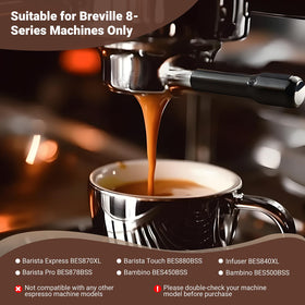 Ulycon bottomless portafilter reveals extraction visibility for real-time adjustments.