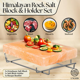 UMAID salt block served as an elegant plate for chilled dishes.
