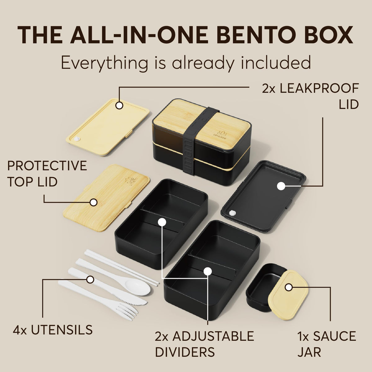 Umami Bento Box big sauce jar for sauces and dips on the move.