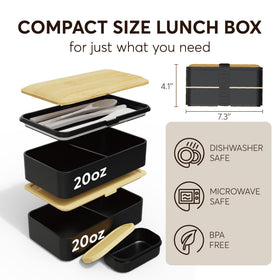 Umami Bento Box leakproof lid preventing spills in bags.