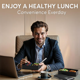 Umami Bento Box leakproof seal and two layers support mess-free lunches.