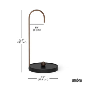 Umbra Bellwood black walnut finish adds warmth to any counter.