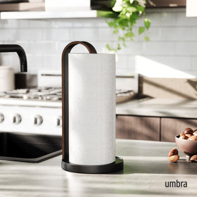 Umbra Bellwood with weighted metal base keeps towels secure while cooking.