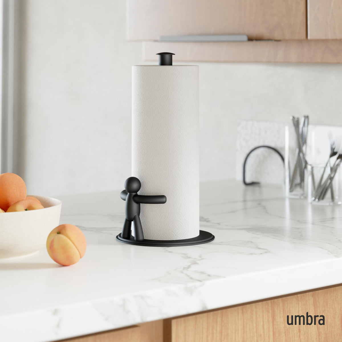 Umbra Buddy offers one-handed tear action for quick towel access.