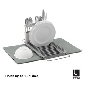 Umbra UDry extendable arms fit sinks from 13 to 22 inches.