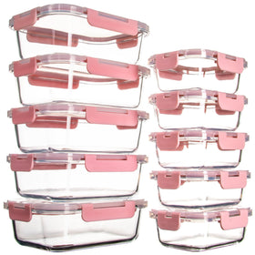 UMEIED 34oz rectangle glass container for meal prep with clear visibility