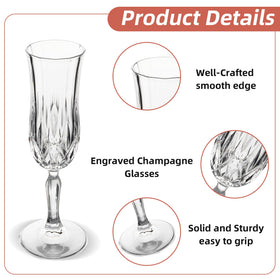 UMEIED 4.16 oz flutes balance generous pours with aroma exposure for sparkling wines.