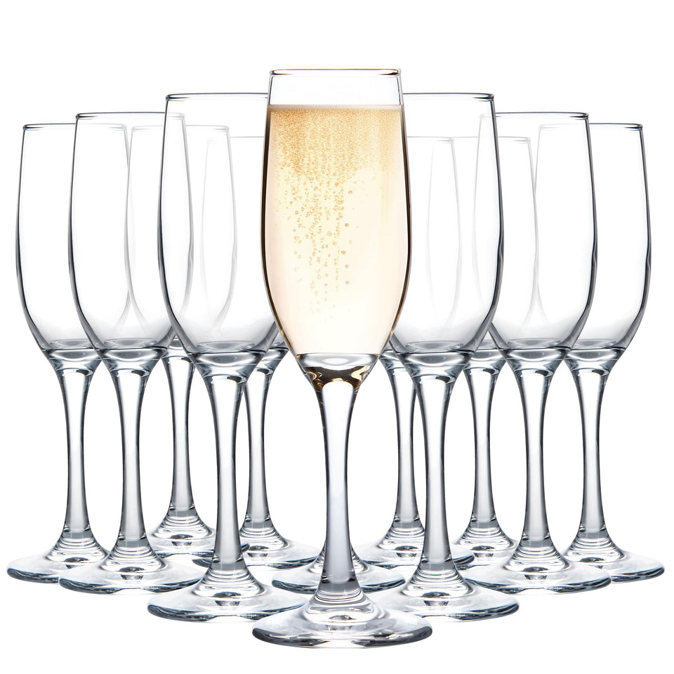 UMEIED champagne glasses with classic shape, perfect for elegant wedding toasts.