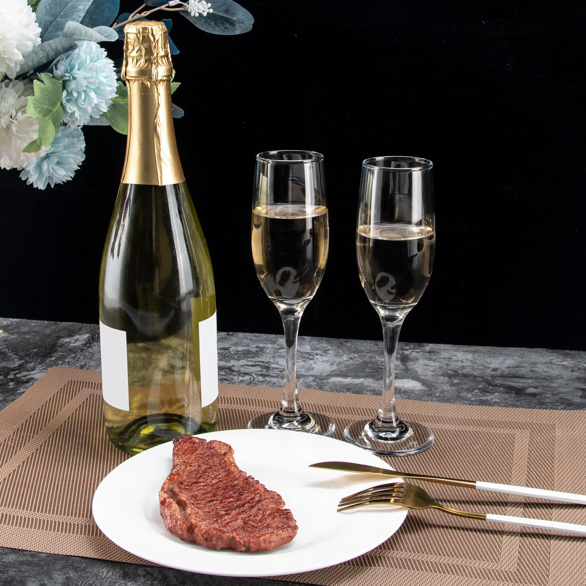 UMEIED dishwasher-safe champagne glasses simplify cleanup after celebrations