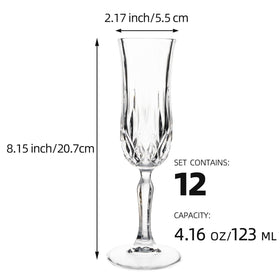 UMEIED etched pattern champagne glasses offer crisp clarity for weddings and celebrations.