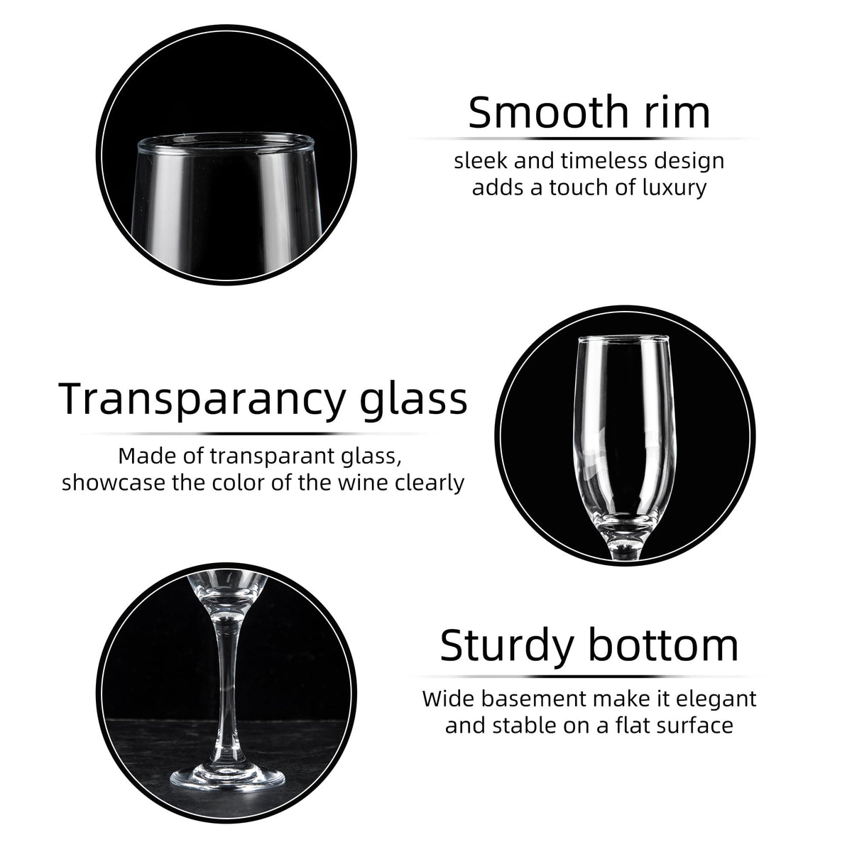 UMEIED long-stem champagne glasses ideal for restaurant or bar service
