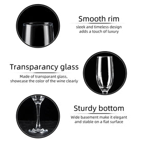 UMEIED long-stem champagne glasses ideal for restaurant or bar service