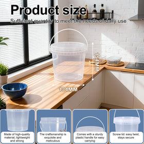 UMETASS clear bucket for snacks and salads, perfect for on-the-go use.