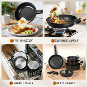 UMETRE stackable design saves space in cabinets and RV storage.
