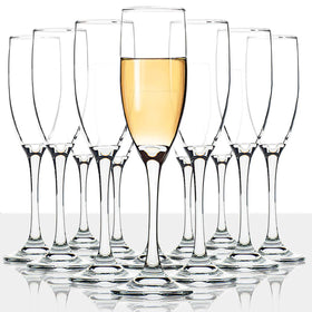 UMI UMIZILI Classic Champagne Flutes 12-pack 6oz crystal clear for elegant toasts