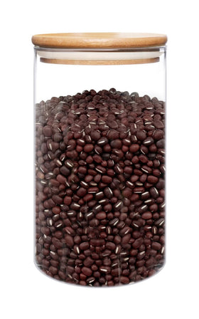 Umieo 50oz glass jar with bamboo lid, airtight for fresh storage
