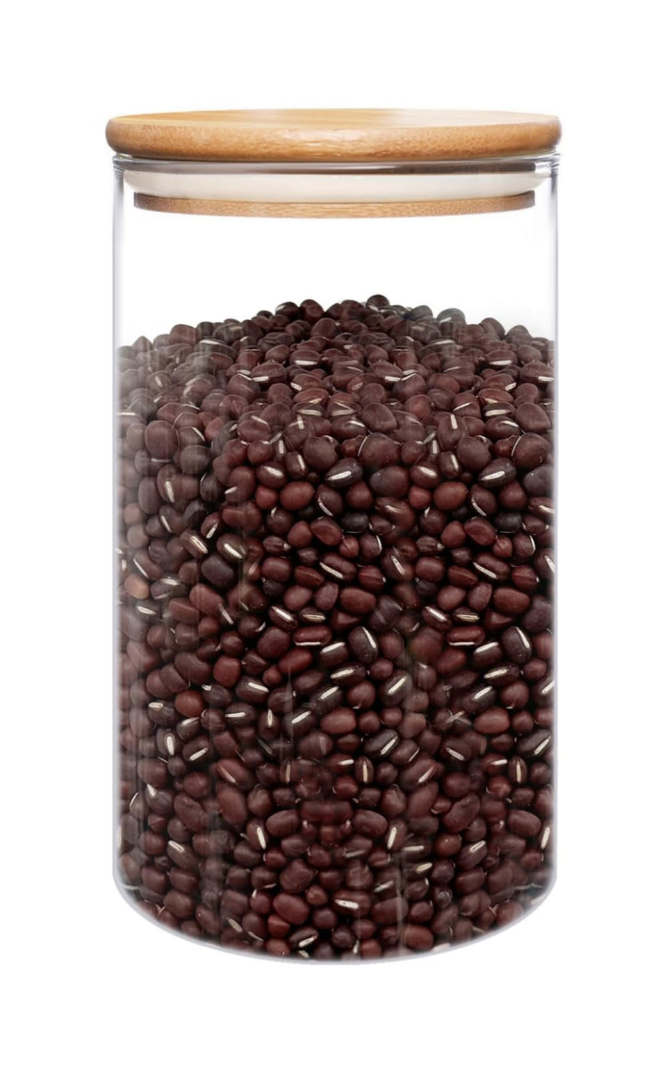 Umieo 50oz glass jar with bamboo lid, airtight for fresh storage