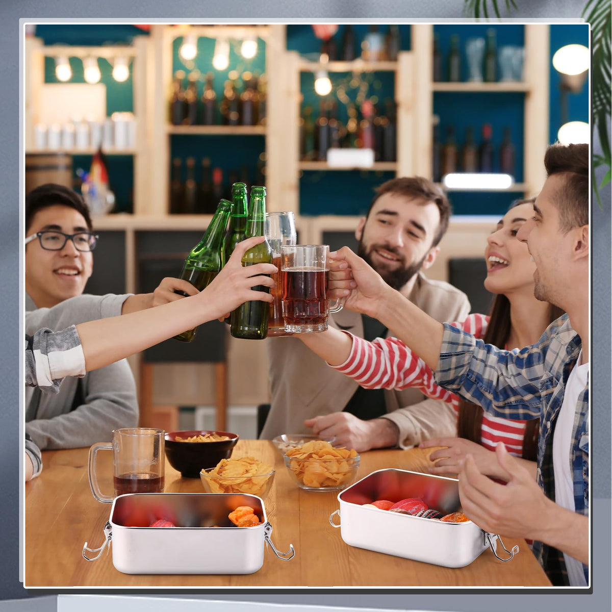 Umigy multi-use metal lunchbox suitable for work, picnics, and school