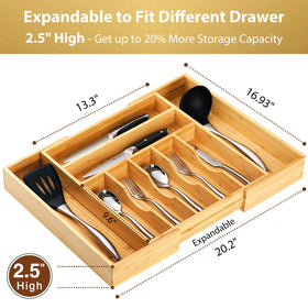Umilife adjustable-width drawer dividers adapt to different drawers and maximize space.
