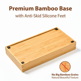 Umilife anti-skid silicone feet stabilize the organizer during drawer use.