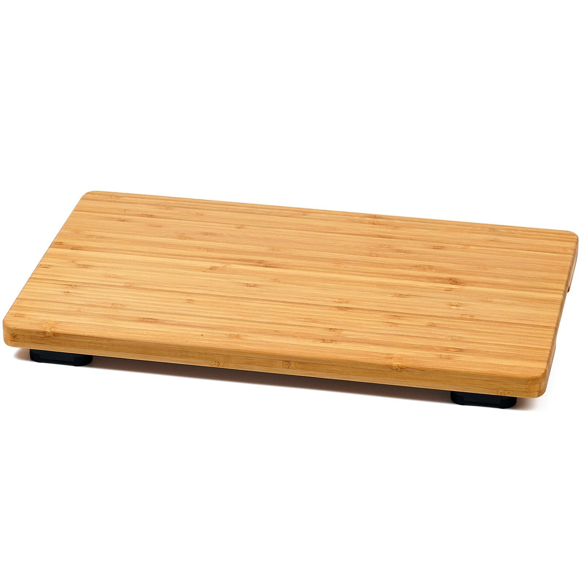 Umilife bamboo cutting board on Breville BOV900BSS oven surface, protects cabinets and prep area.