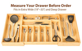 Umilife compartmentalized design keeps forks, spoons, and knives neatly separated.