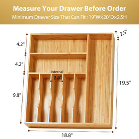 Umilife curved dividers offer easy access to utensils in busy kitchen drawers