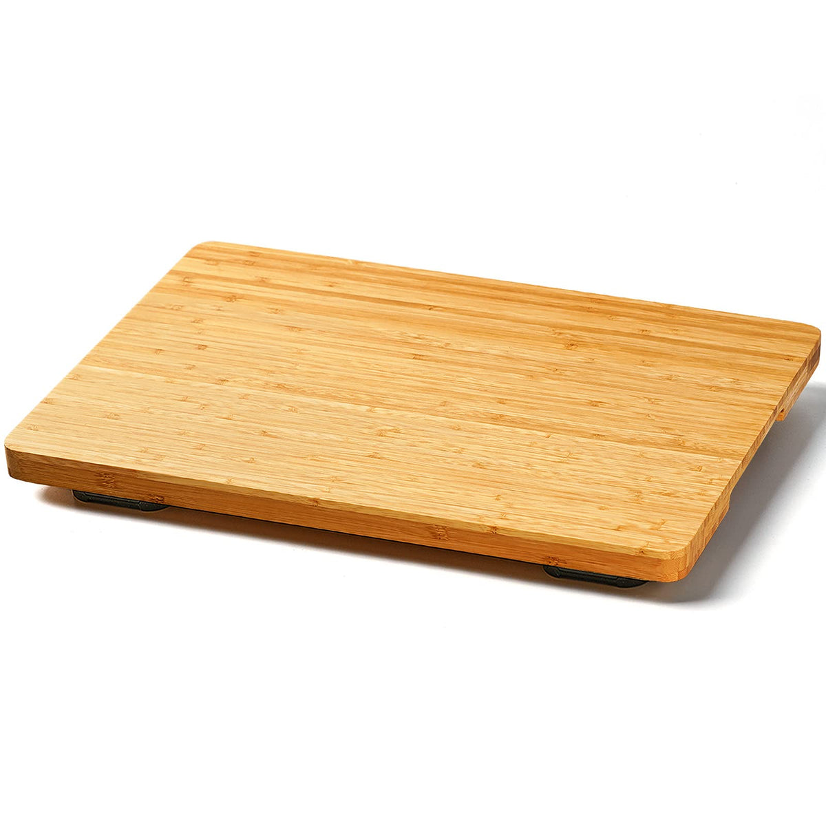 Umilife cutting board on Breville oven top view showing a stable prep surface