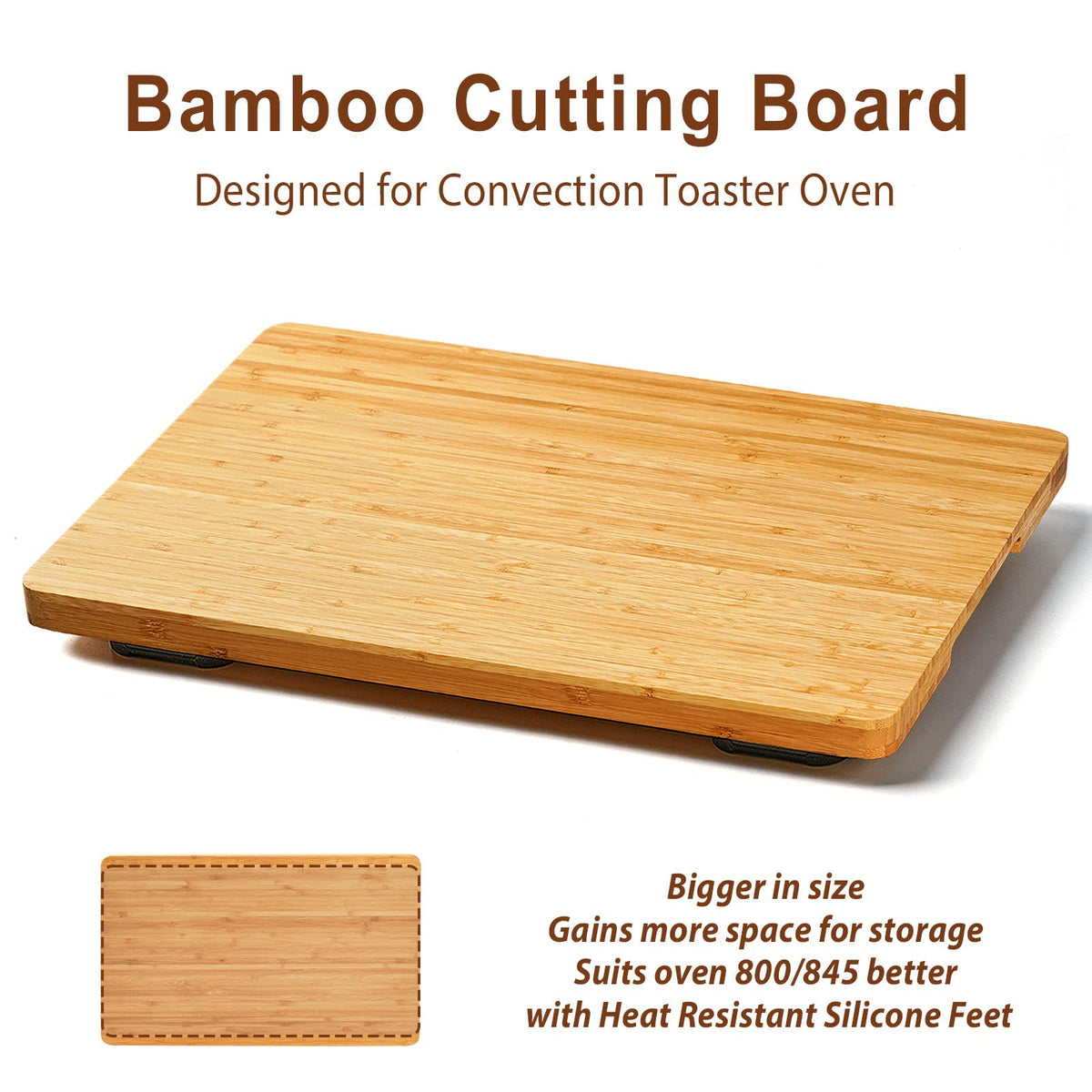 Umilife cutting board silicone feet close-up highlighting anti-slip feet