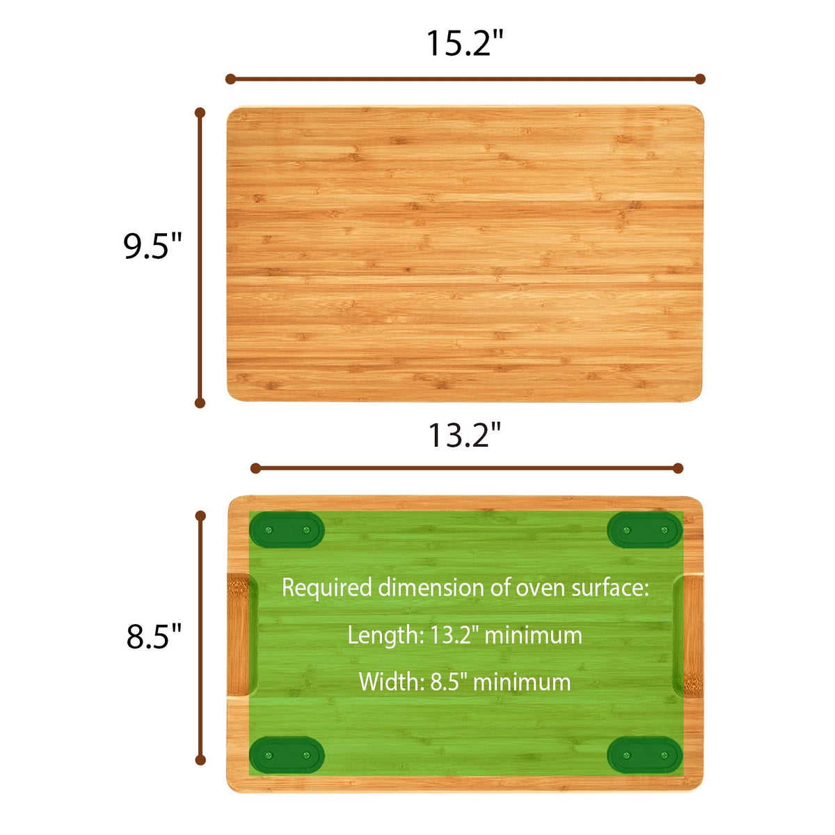 Umilife cutting board storage space – doubles as a serving tray for cookies or bread