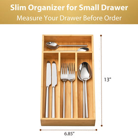Umilife easy-clean bamboo organizer; wipe with a damp cloth to maintain the finish.