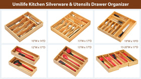Umilife bamboo silverware tray makes a thoughtful kitchen gift