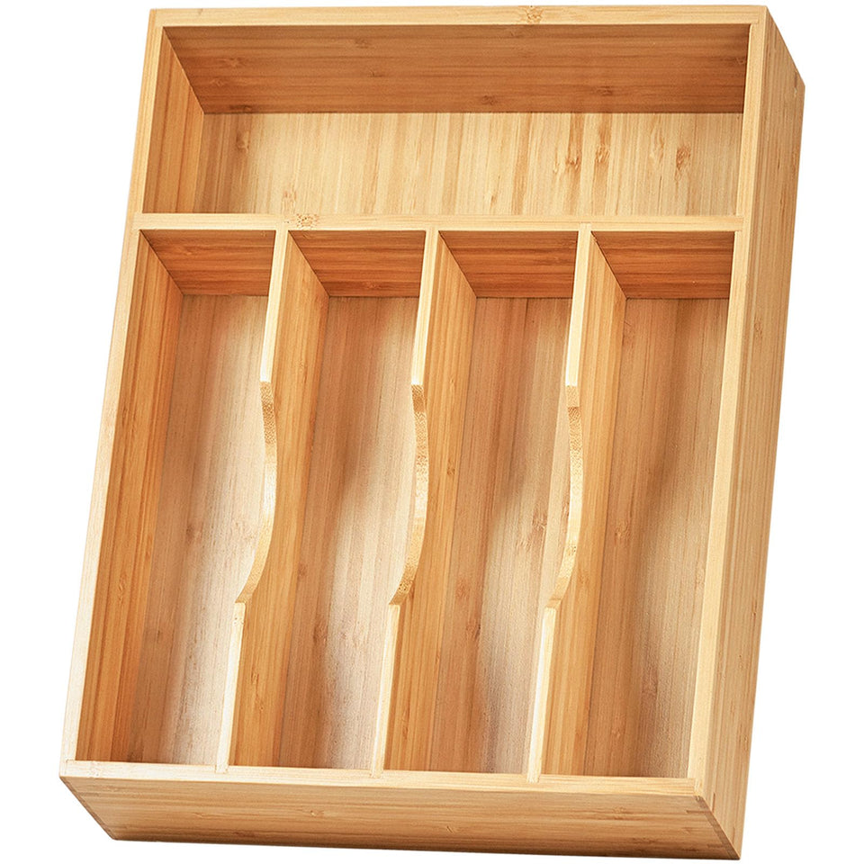 Umilife drawer organizer with knife-slots for easy access and tidy drawers.