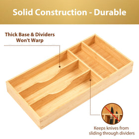 Umilife mortise-tenon structure strengthens the bamboo tray