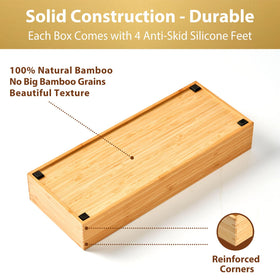 Umilife silicone feet stabilize the organizer and keep drawers quiet.