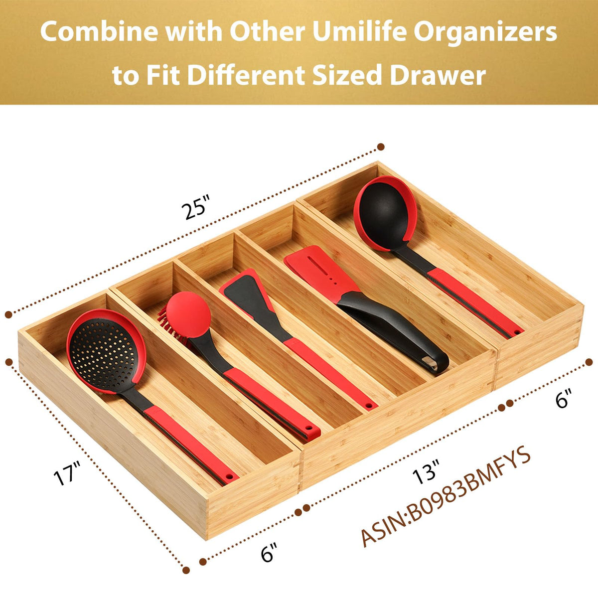 Umilife silicone feet stabilize the organizer and protect countertops during use.