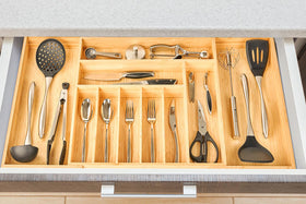 Umilife versatile storage solution fits kitchen, bathroom, or office drawers.