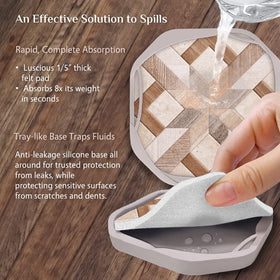 Umirro embossed pattern adds grip without residue for easy lifting.