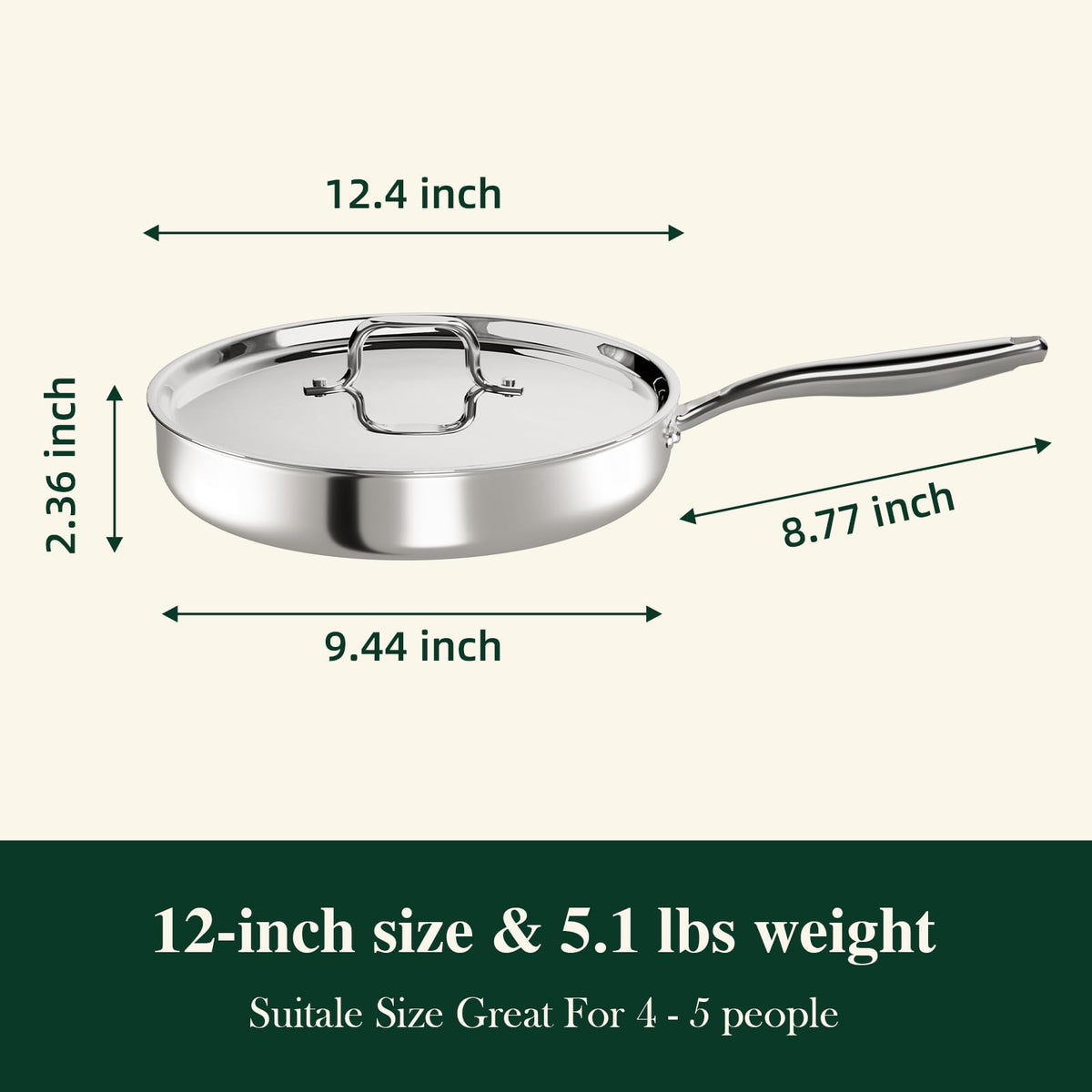 Umite Chef interior is PFOA-free and dishwasher-safe for easy cleanup.